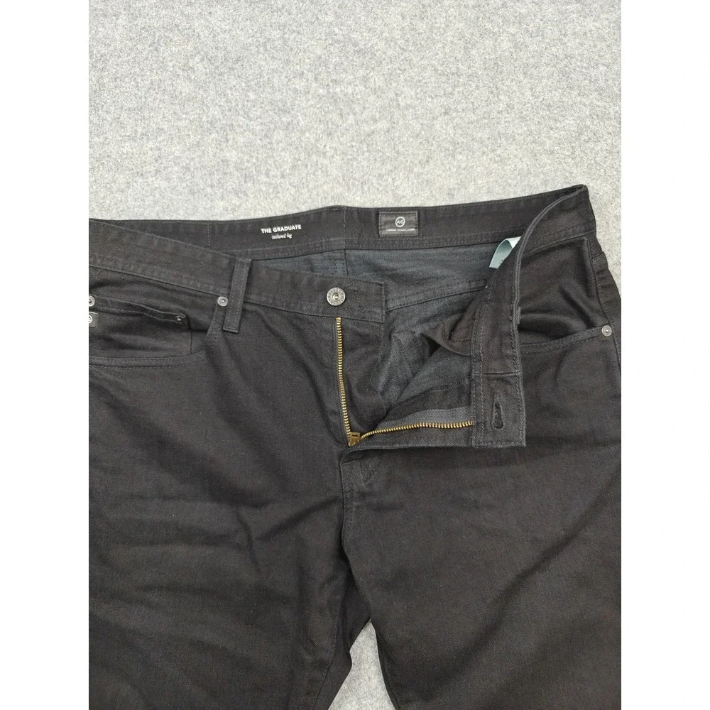 AG Adriano Goldschmied The Graduate Jeans Mens 34x3 Black Tailored Leg Denim